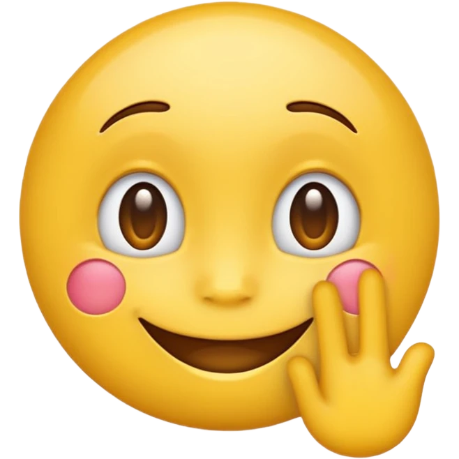 Emoji, yellow round teasing smile emoji