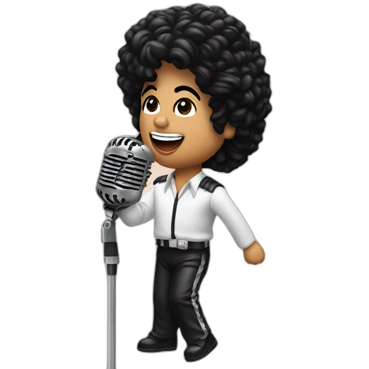 michael jackson, moonwalk, microphone emoji