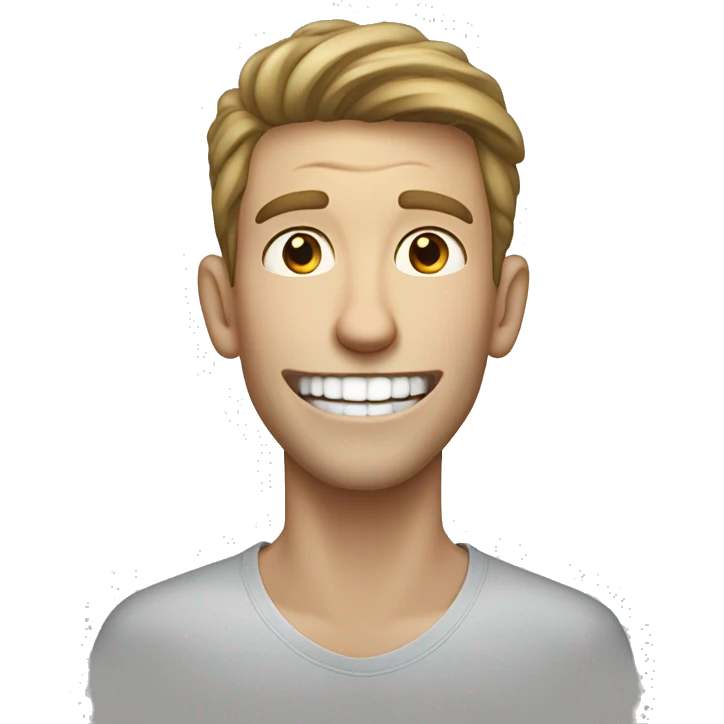 Skinny white guy with gaps in his teeth  emoji