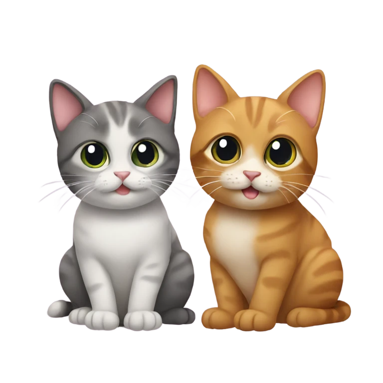 Two cats emoji