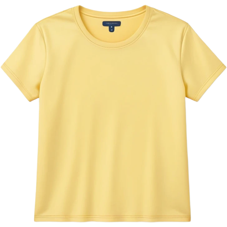 super realistic pale yellow crop t shirt emoji