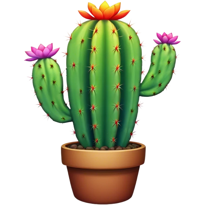 Rainbow cactus emoji