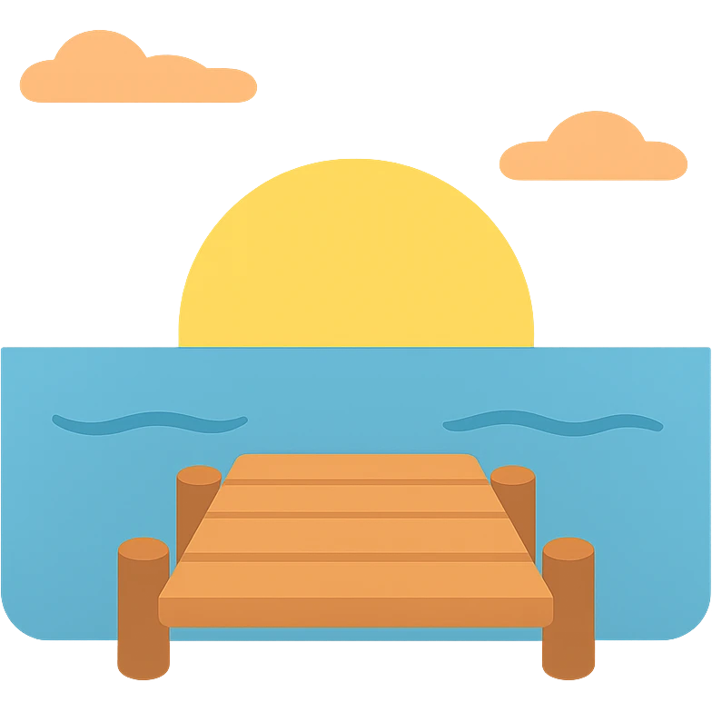 ocean sunset horizon pontoon emoji