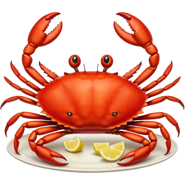 crab on platter  emoji