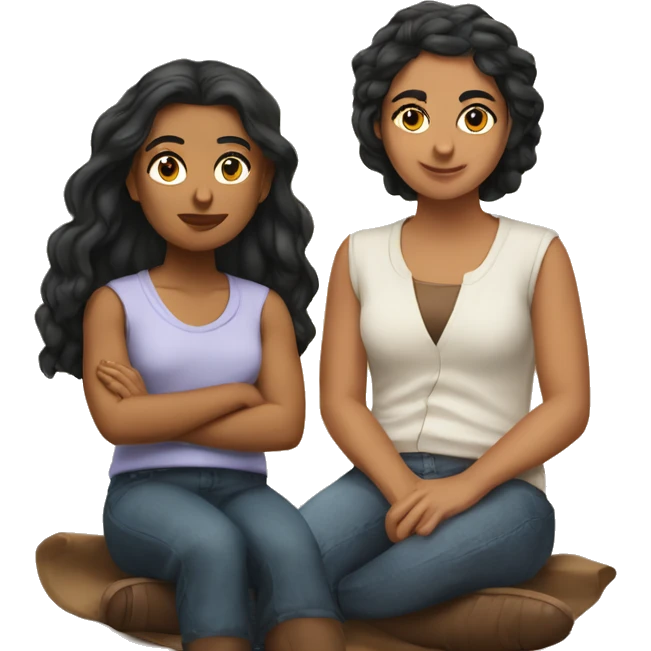Sanidhya and anousha sitting emoji