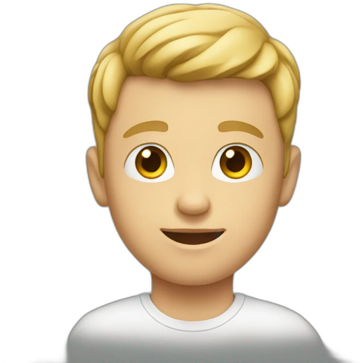 white boy wearing a t shirt emoji