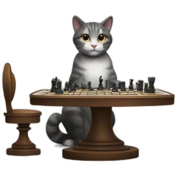 cat playing chess emoji