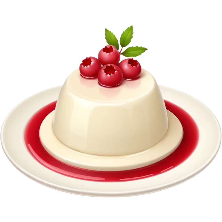 panna cotta on dish emoji