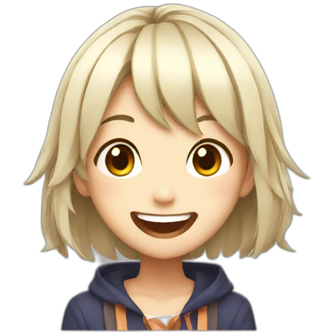 laughing anime girl emoji