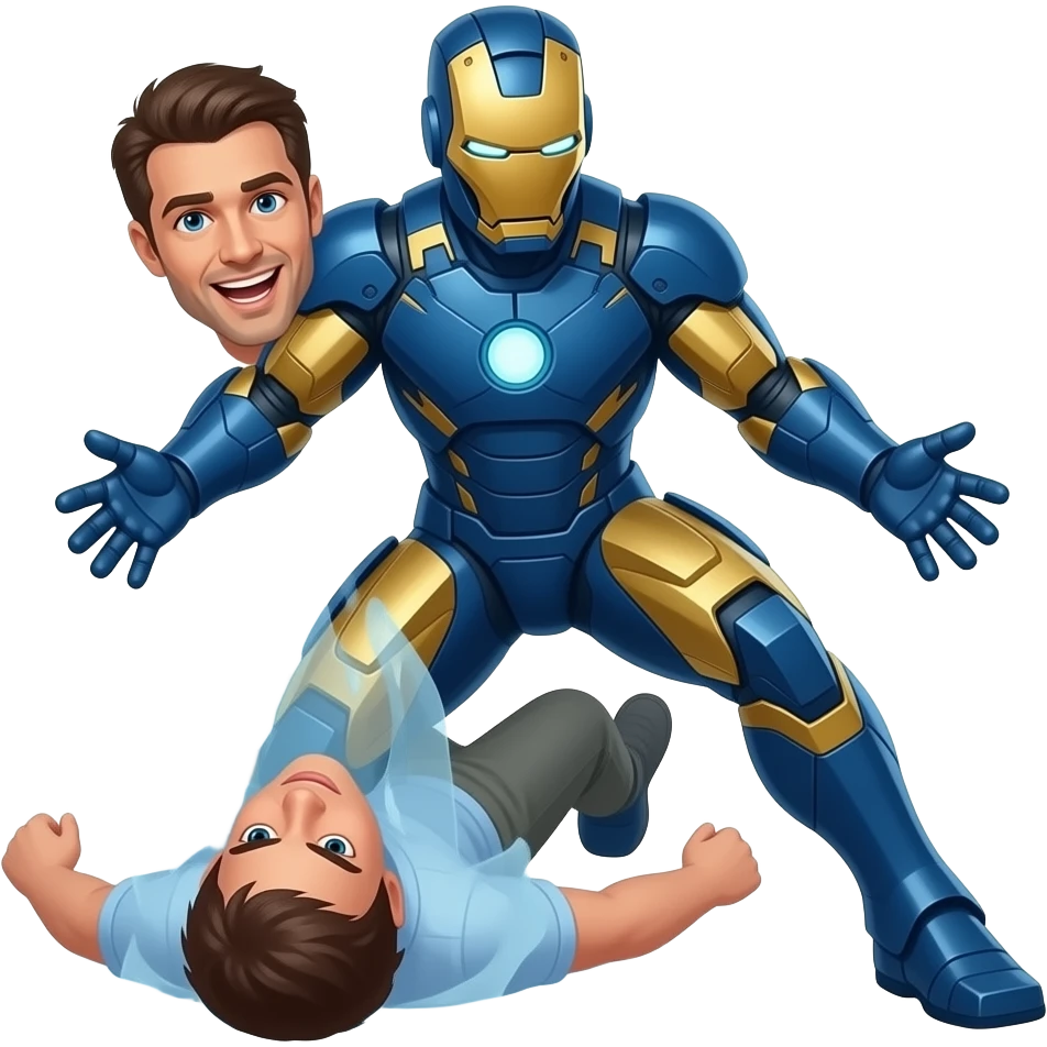 Iron man rescue blue suit emoji