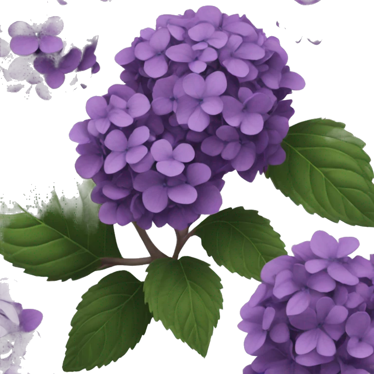 Dark plum purple hydrangea emoji