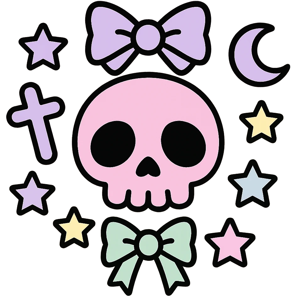 pastel goth black object remove background emoji