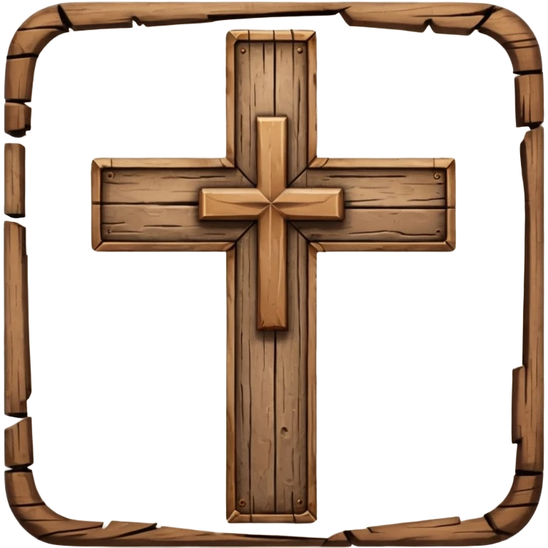 Wooden cross emoji