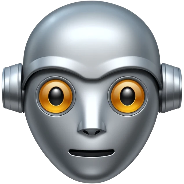 robot head inside a speech bubble emoji
