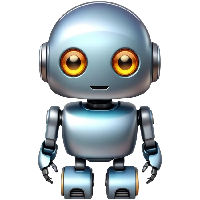 cute robot with rounded features emoji