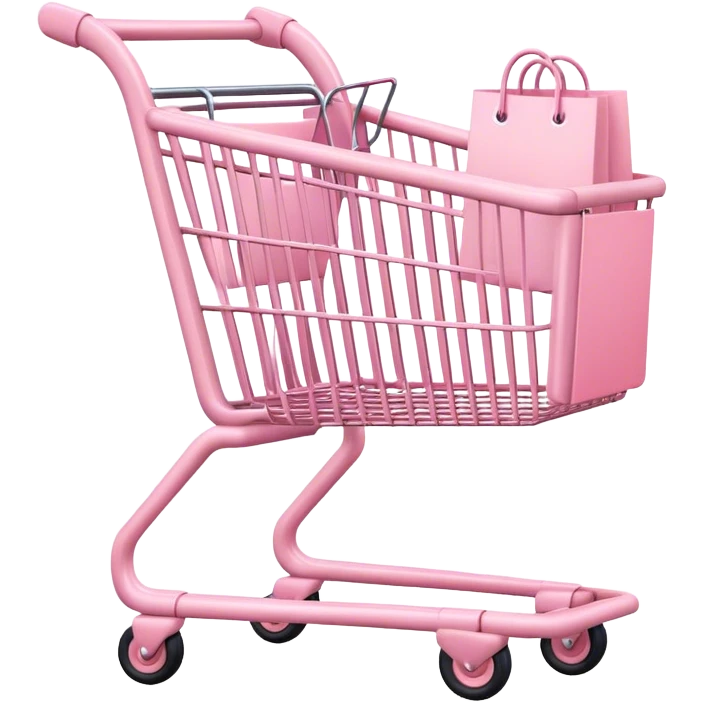 Pale pink shopping cart  emoji