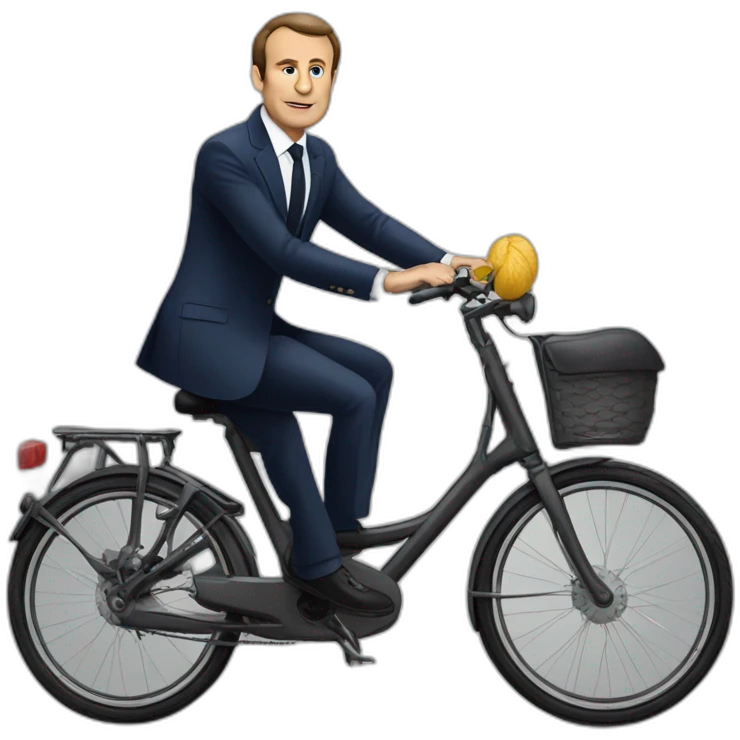 macron sur un vélociraptore emoji