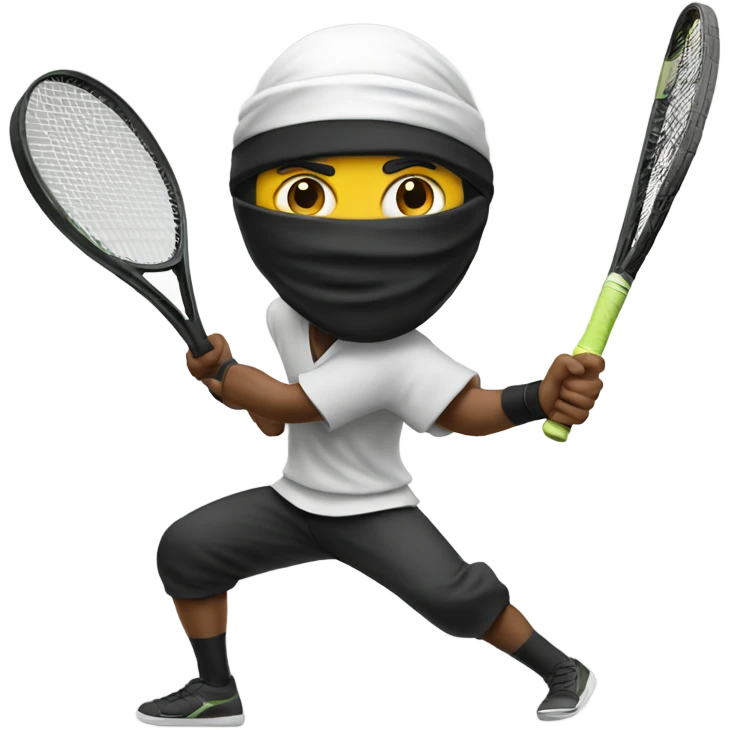  Ninja playing tennis emoji