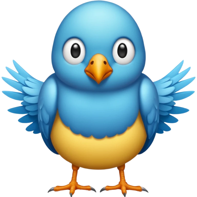 Bird with testicle between legs emoji