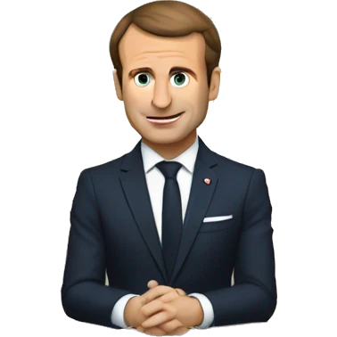 Macron qui déguste emoji