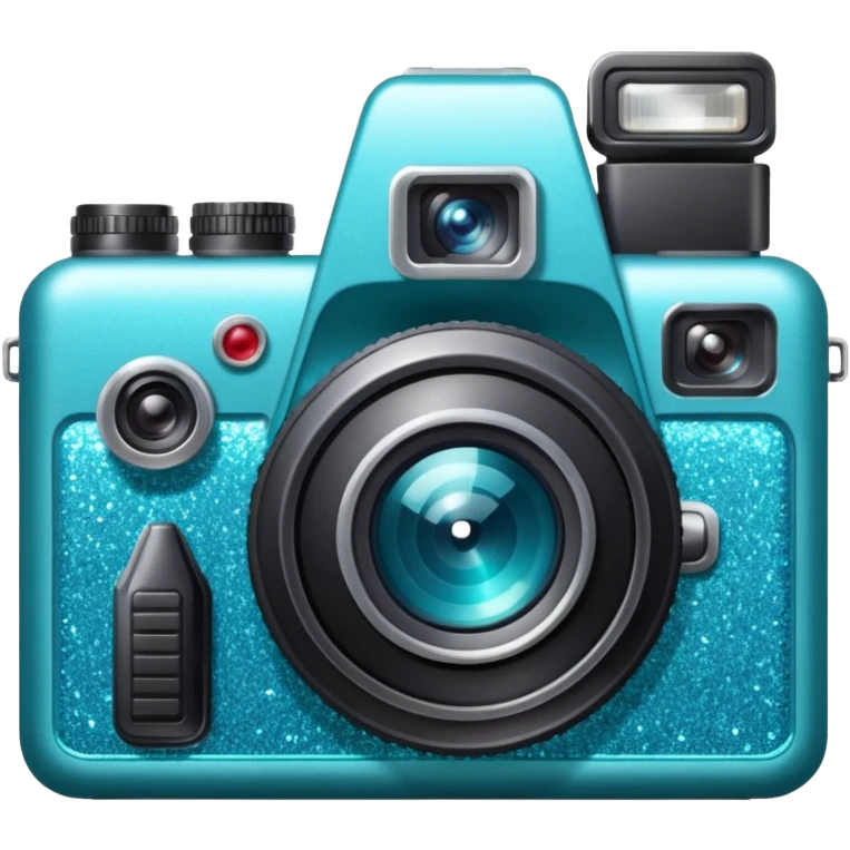 glitter cian câmera emoji