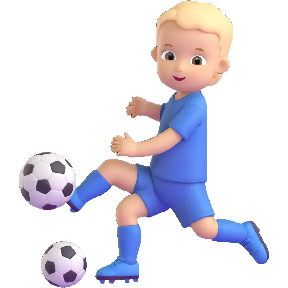 Baby playing soccer emoji