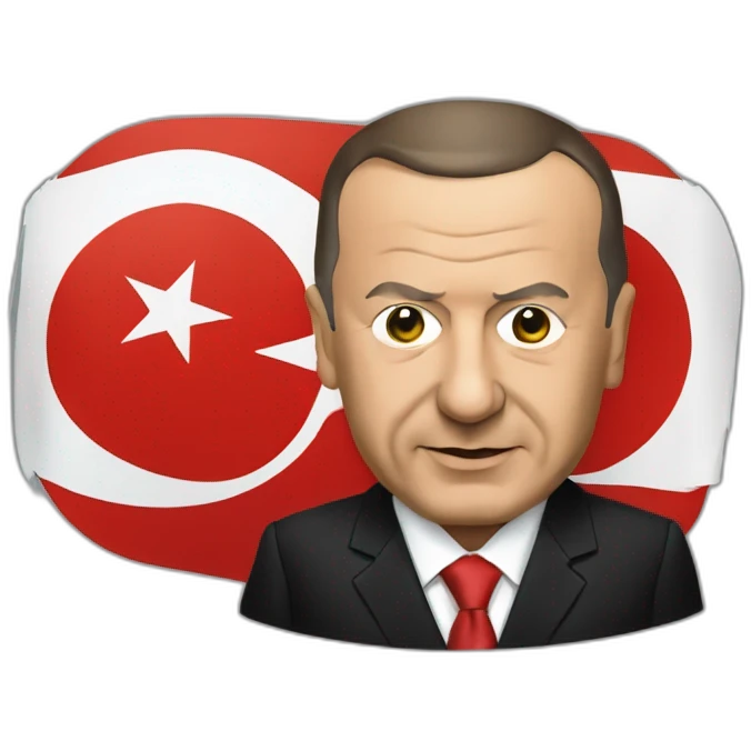 recep tayyip erdogan turkey flag emoji