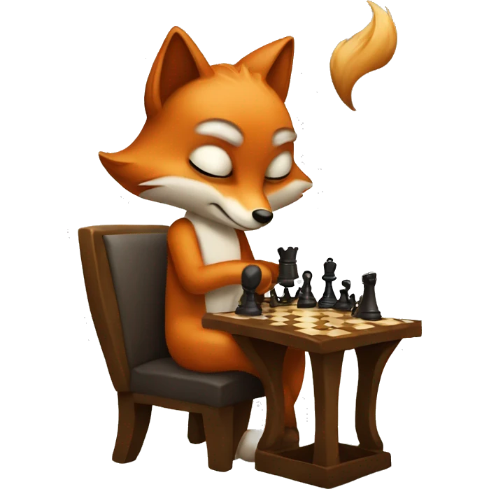 Fox playing chess emoji