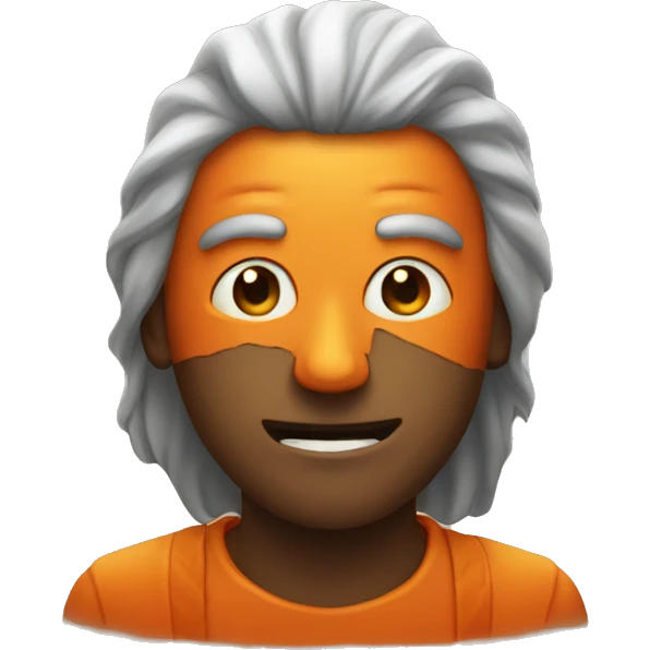 man wiht halloween pumpkin head  emoji