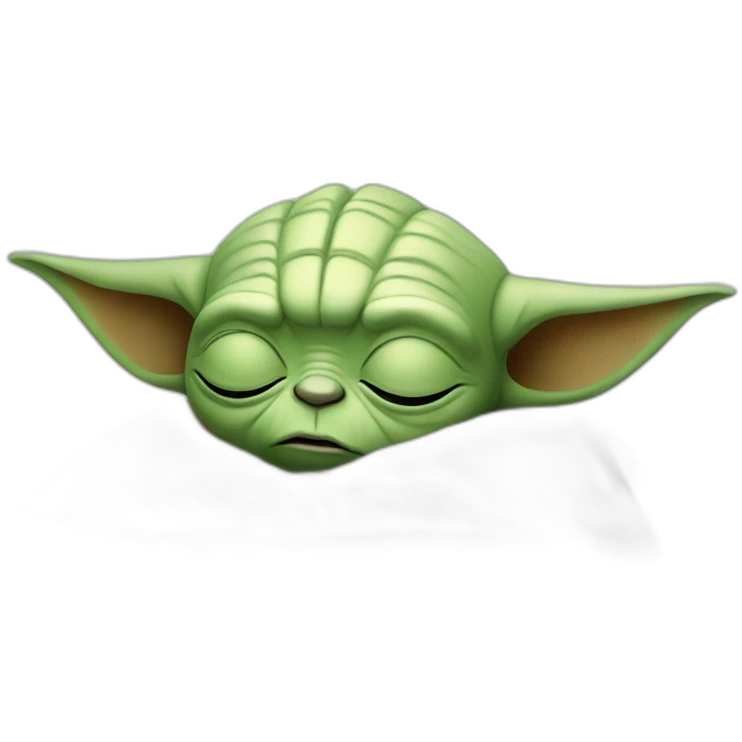 yoda sleeping emoji