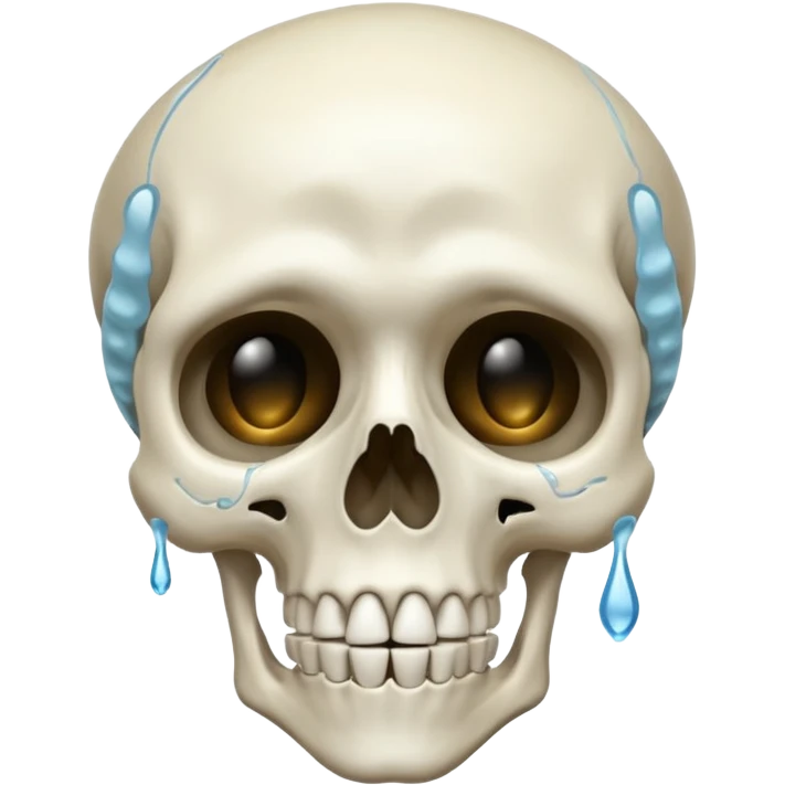 Squelette qui pleure emoji