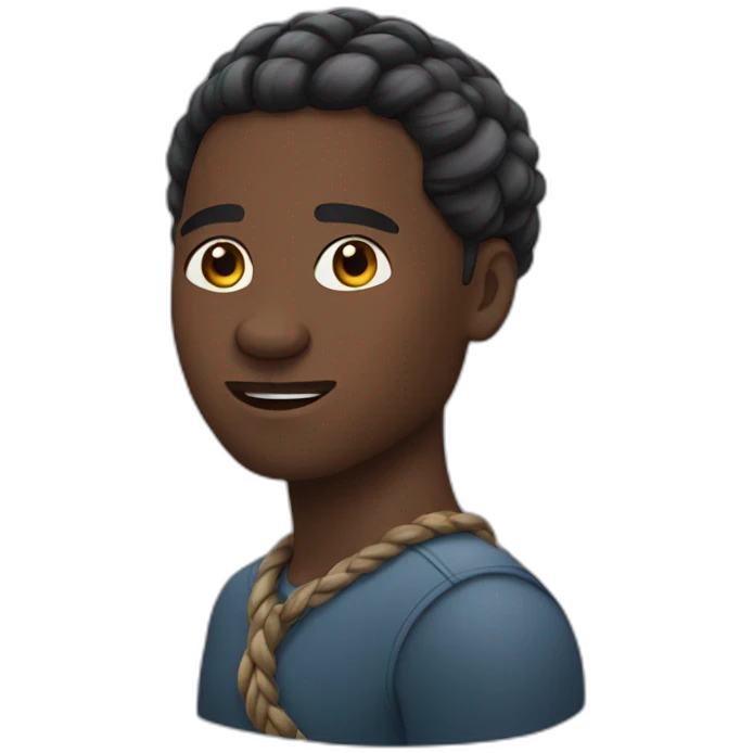 african man on braid emoji