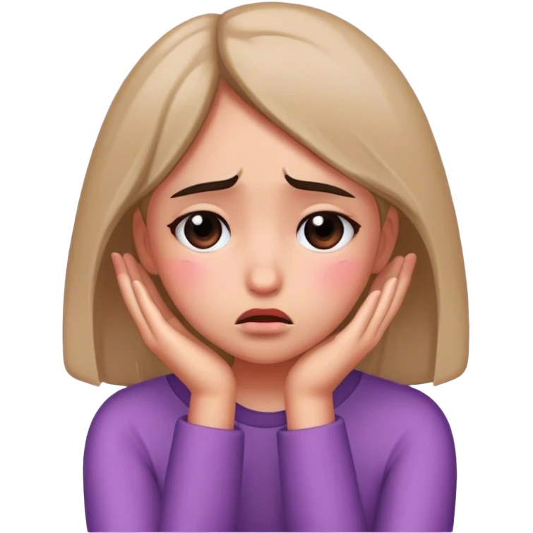 girl being sad emoji