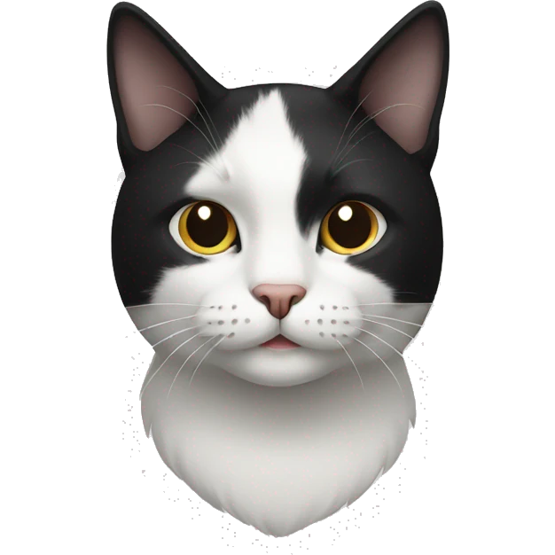 black and white cat  emoji