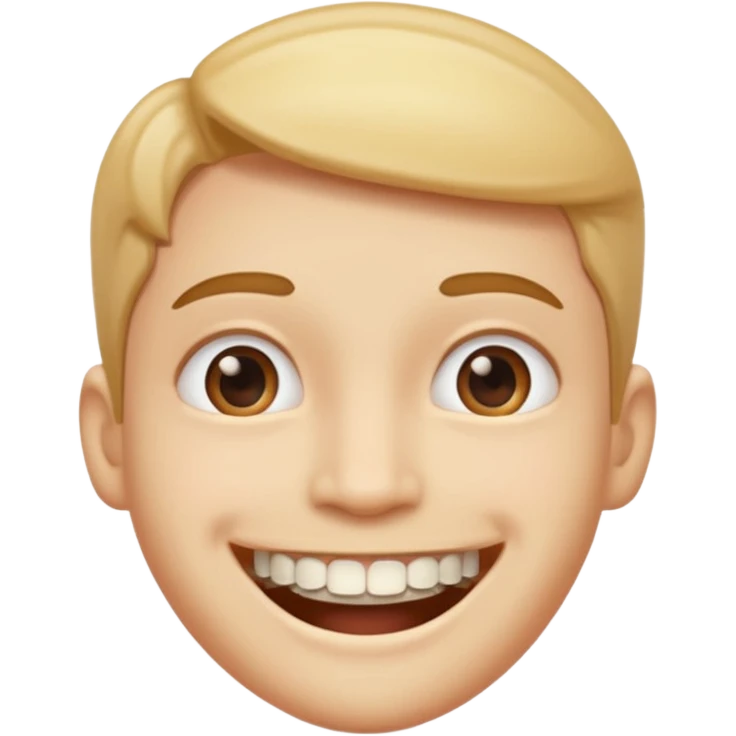 Normal smiling face with braces on teeth emoji