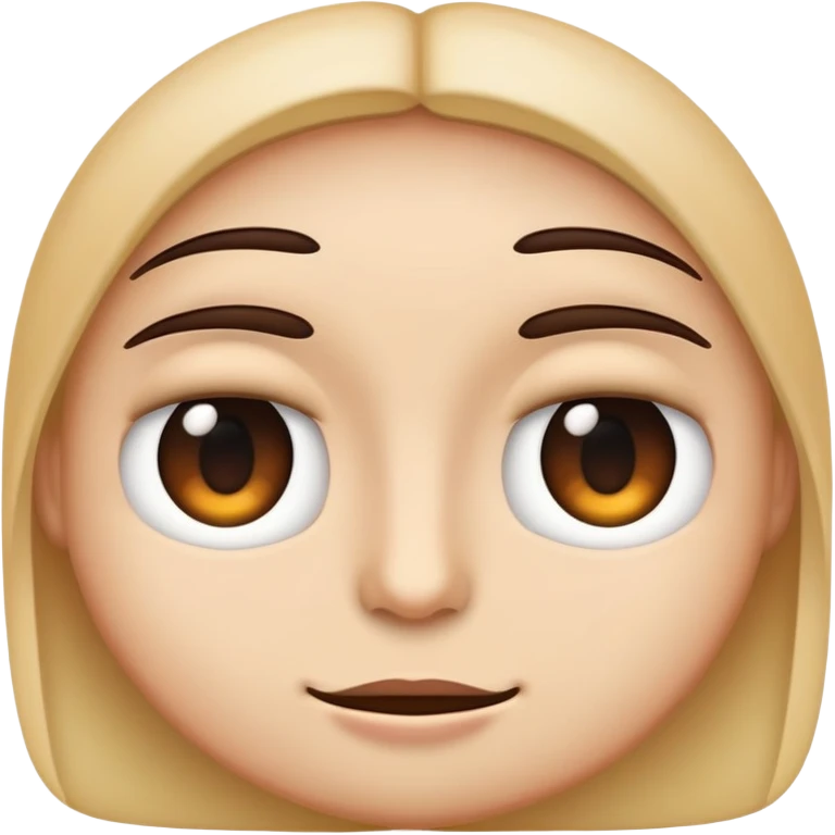Emoji eyes are looking to the right snd the mouth is straight  emoji