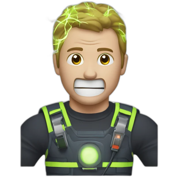 man gets elektricuded emoji