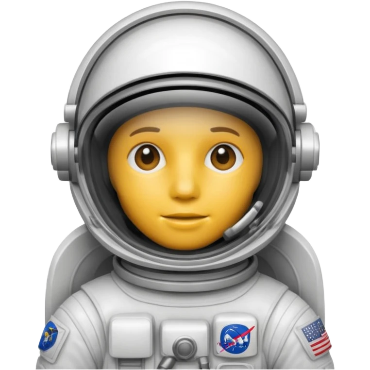 Astronaut helmet with White fiberglass material with subtle panel lines. emoji