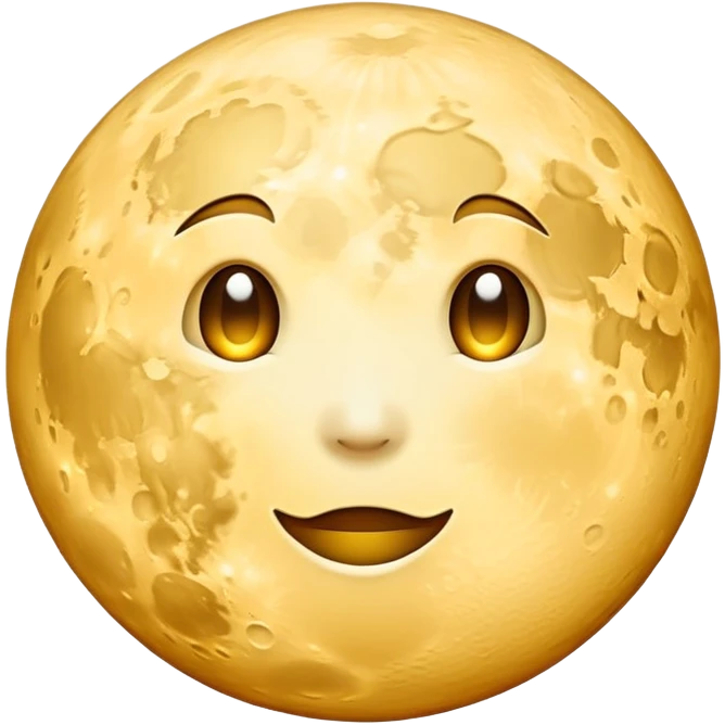 Gold moon emoji