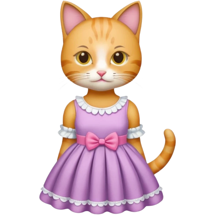 cat in a dress emoji