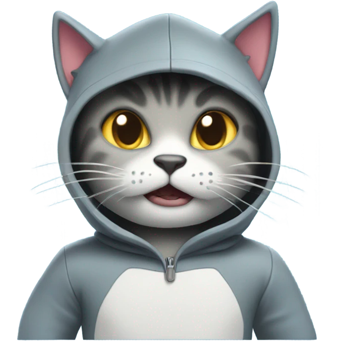 Cat in a shark costume  emoji