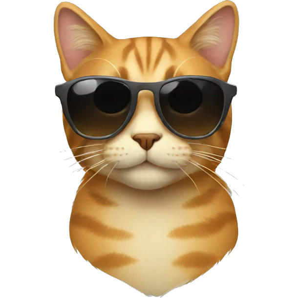 Cat with sunglasses emoji