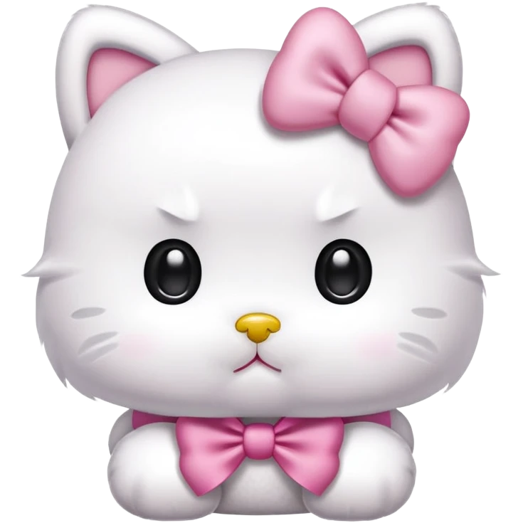 Hello kitty with puppy dog eyes emoji