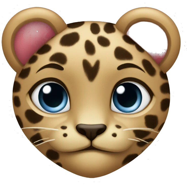 Heart with panter skin emoji