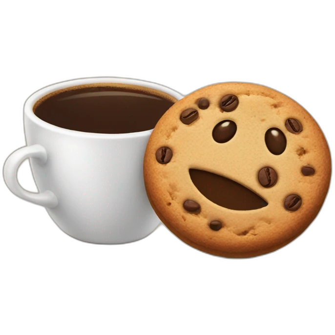 Coffee with cookie  emoji