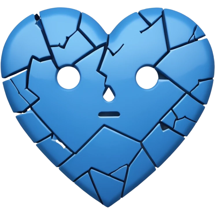 Emoji de corazón azul roto emoji