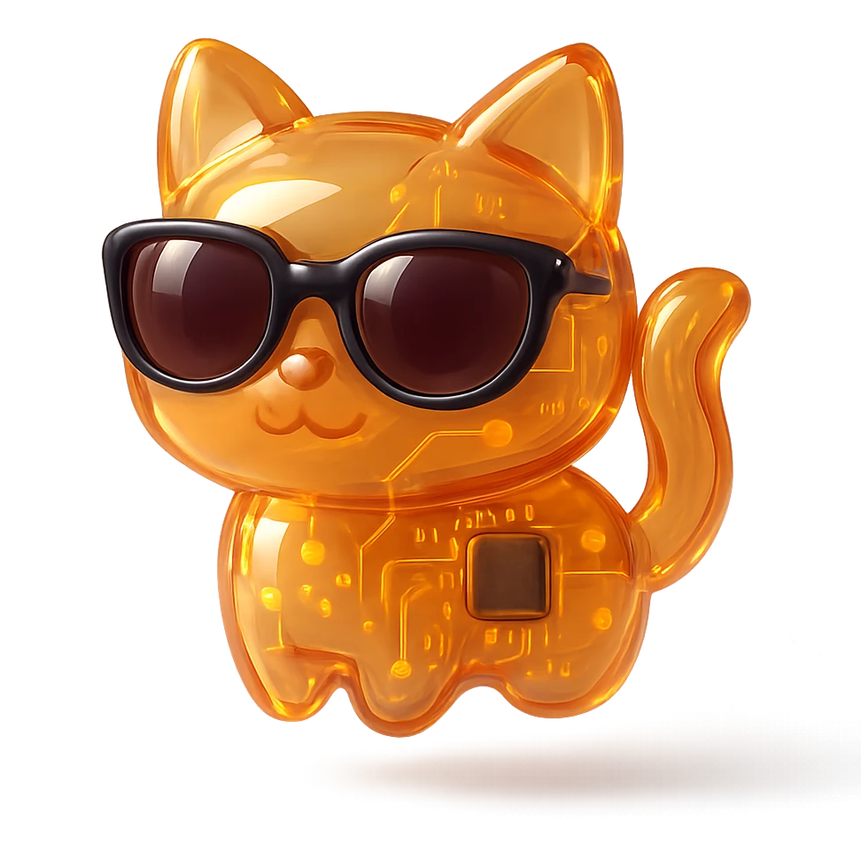 Cat wearing sunglasses emoji