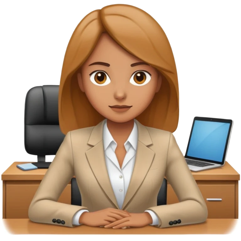 Woman working in office, professional emoji