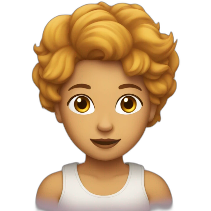 Fille sur un lion emoji