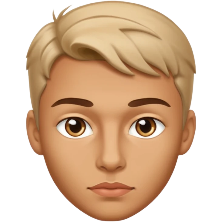 At five feet eleven and Caucasian,  a male model. He had full lips and feline eyes. emoji